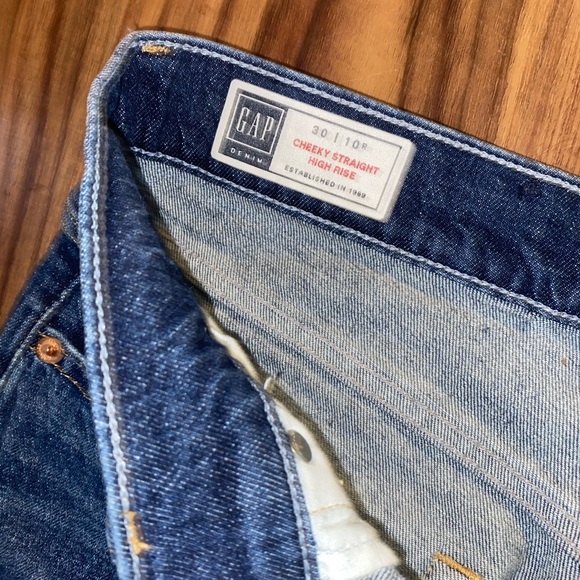 GAP cheeky high rise straight jeans 10 - Picture 2 of 5